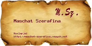 Maschat Szerafina névjegykártya